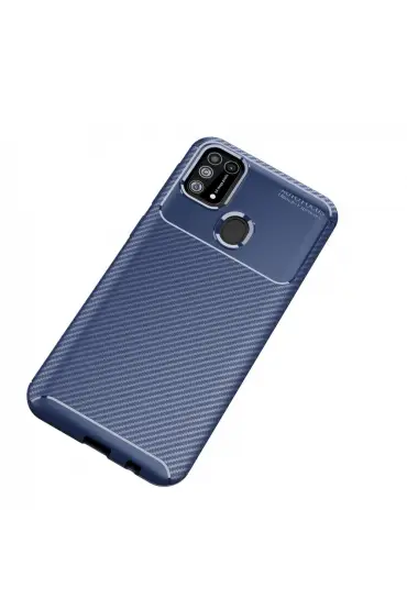  192 Samsung Galaxy M31 Kılıf Focus Karbon Silikon - Ürün Rengi : Kahverengi