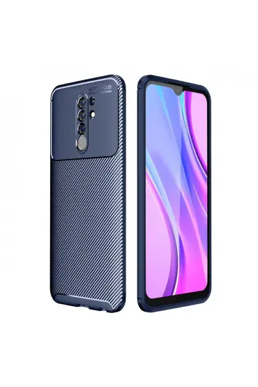  192 Xiaomi Redmi 9 Kılıf Focus Karbon Silikon - Ürün Rengi : Kahverengi