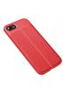  192 İphone 8 Kılıf Focus Derili Silikon - Ürün Rengi : Kırmızı