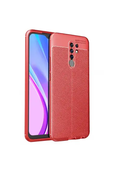  192 Xiaomi Redmi 9 Kılıf Focus Derili Silikon - Ürün Rengi : Siyah