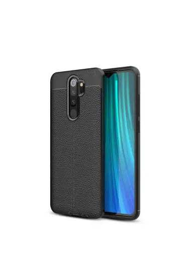  192 Xiaomi Redmi Note 8 Pro Kılıf Focus Derili Silikon - Ürün Rengi : Kırmızı