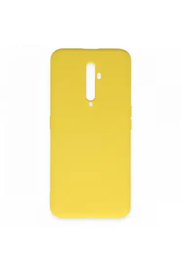  192 Oppo Reno 2z Kılıf Nano İçi Kadife  Silikon - Ürün Rengi : Sarı