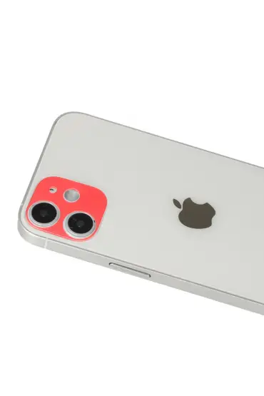  192 İphone 12 Rainbow Kamera Lens Koruma Cam - Ürün Rengi : Beyaz