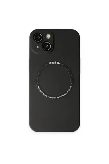  192 İphone 13 Kılıf Jack Magneticsafe Lens Silikon - Ürün Rengi : Siyah