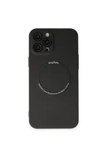  192 İphone 12 Pro Max Kılıf Jack Magneticsafe Lens Silikon - Ürün Rengi : Siyah