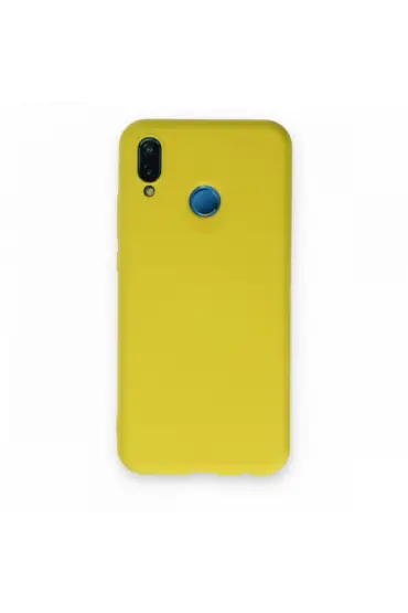  Huawei P20 Lite Kılıf Nano İçi Kadife  Silikon - Ürün Rengi : Pudra