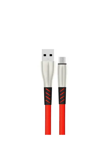  S88 Metal Uçlu Micro Usb Kablo 1m 2.4a - Ürün Rengi : Kırmızı