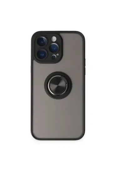  İphone 14 Pro Kılıf Montreal Yüzüklü Silikon Kapak - Ürün Rengi : Lacivert