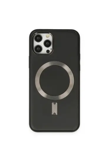  İphone 12 Pro Max Kılıf Coco Deri Magneticsafe Silikon - Ürün Rengi : Lacivert