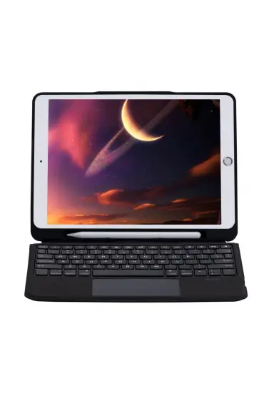  İpad Air 4 10.9 Kılıf Kontra Klavyeli Tablet Kılıfı - Ürün Rengi : Siyah