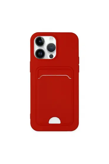  İphone 14 Pro Kılıf Kelvin Kartvizitli Silikon - Ürün Rengi : Derin Mor