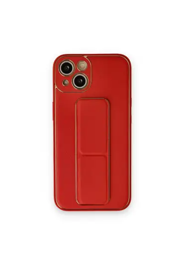  İphone 14 Plus Kılıf Coco Deri Standlı Kapak - Ürün Rengi : Gri