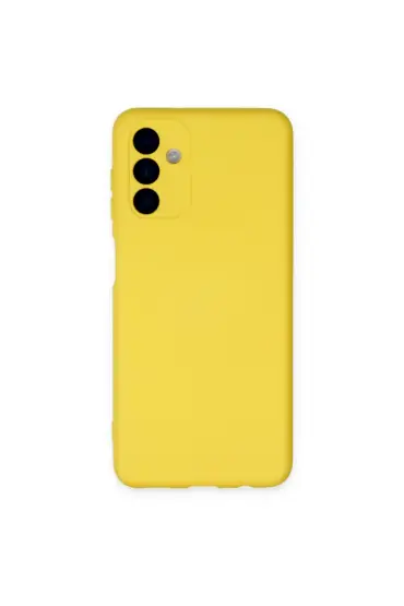  Samsung Galaxy A04s Kılıf Nano İçi Kadife  Silikon - Ürün Rengi : Sarı