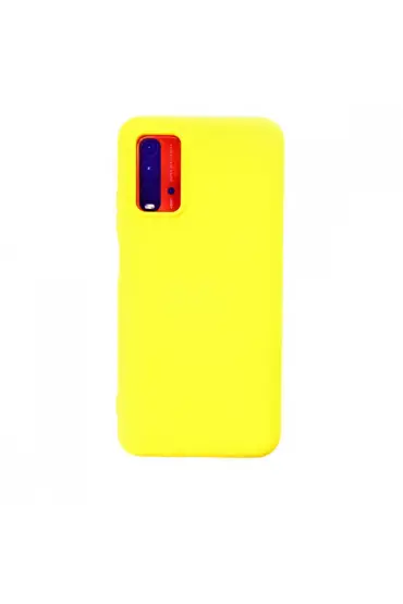  Xiaomi Redmi Note 9 4g Kılıf Nano İçi Kadife  Silikon - Ürün Rengi : Sarı