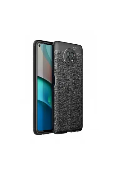  Xiaomi Redmi Note 9 5g Kılıf Focus Derili Silikon - Ürün Rengi : Siyah