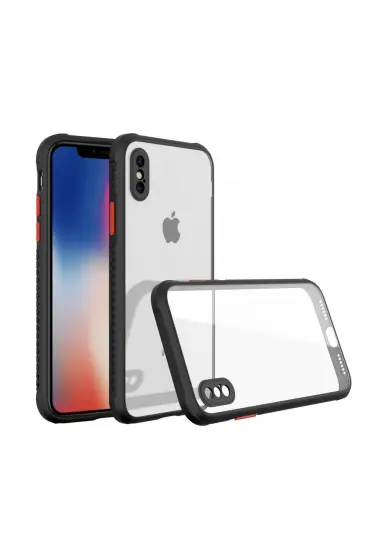  İphone Xs Max Kılıf Miami Şeffaf Silikon - Ürün Rengi : Lila