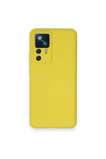  Xiaomi Mi 12t Pro Kılıf Nano İçi Kadife  Silikon - Ürün Rengi : Sarı