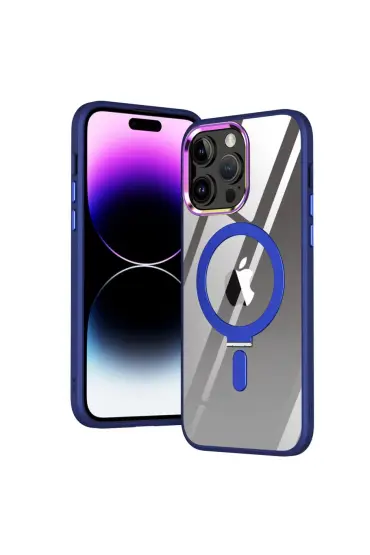  İphone 14 Pro Kılıf Mudo Magneticsafe Standlı Kapak - Ürün Rengi : Derin Mor