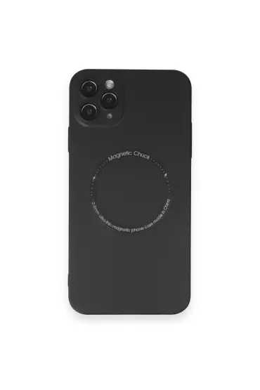  İphone 11 Pro Max Kılıf Jack Magneticsafe Lens Silikon - Ürün Rengi : Siyah