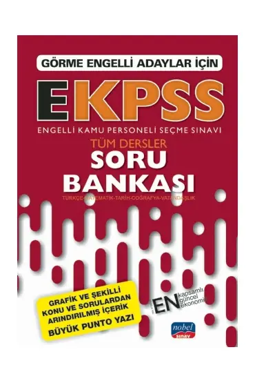 Görme Engelli Adaylar İçin EKPSS SORU BANKASI - Tüm Dersler