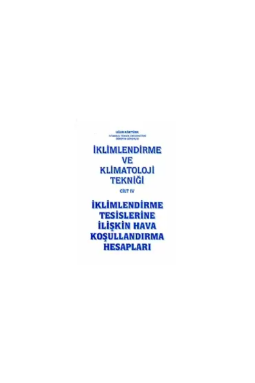 İklimlendirme ve Klimatoloji Tekniği Cilt 4