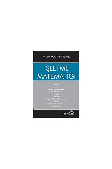 İşletme Matematiği ( KAYDINA VE YAZARINA ULAŞILAMADI)