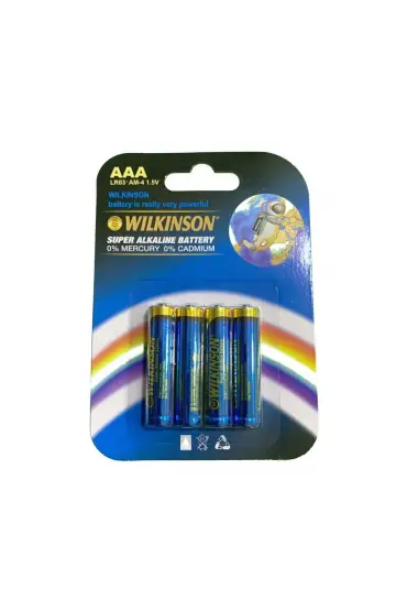 WILKINSON AAA LR03 AM-4 4'lü 1.5 V Süper Alkalin İnce Pil