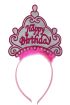 Happy Birthday Neon Pembe Renk Doğum Günü Tacı 24x15 cm