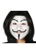 Siyah Renk Takma Kısa Saç ve V For Vendetta Maskesi Anonymous Maskesi