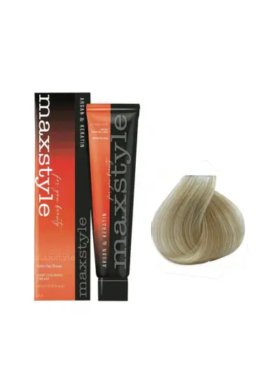 Maxstyle Argan Keratin Saç Boyası 9.1 Küllü Sarı x 2 Adet