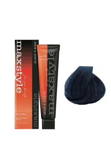 Maxstyle Argan Keratin Saç Boyası 1.10 Mavi Siyah x 2 Adet