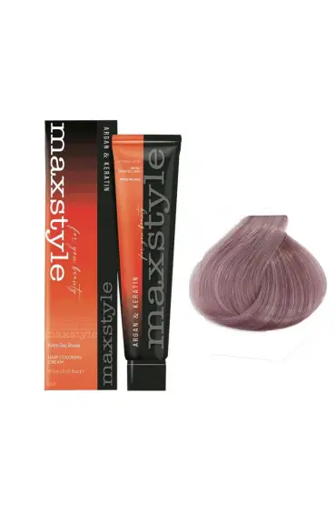 Maxstyle Argan Keratin Saç Boyası 12.22 Açıcı Lila İrize  x 2 Adet + Sıvı oksidan 2 Adet