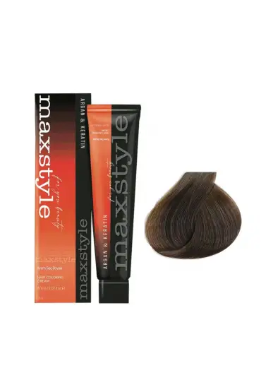 Maxstyle Argan Keratin Saç Boyası 6.2 Bej Koyu Kumral  x 2 Adet + Sıvı oksidan 2 Adet