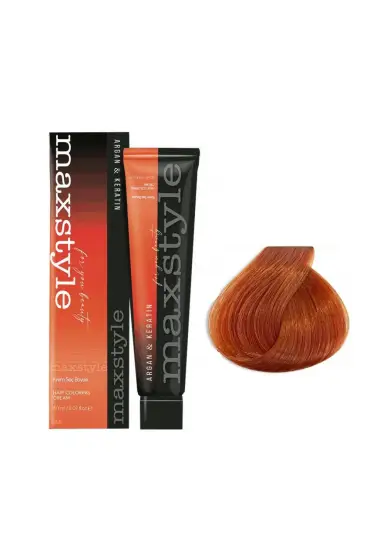 Maxstyle Argan Keratin Saç Boyası 7.44 Yoğun Bakır