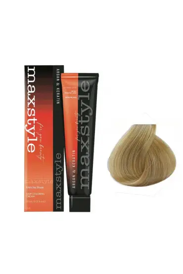 Maxstyle Argan Keratin Saç Boyası 9.0 Sarı  x 3 Adet + Sıvı oksidan 3 Adet