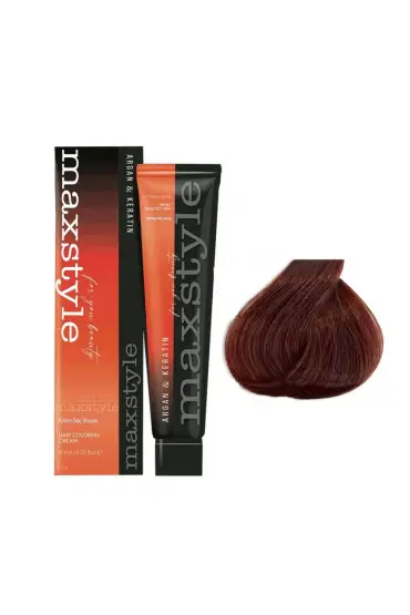 Maxstyle Argan Keratin Saç Boyası 7.35 Bronz Kahve x 4 Adet