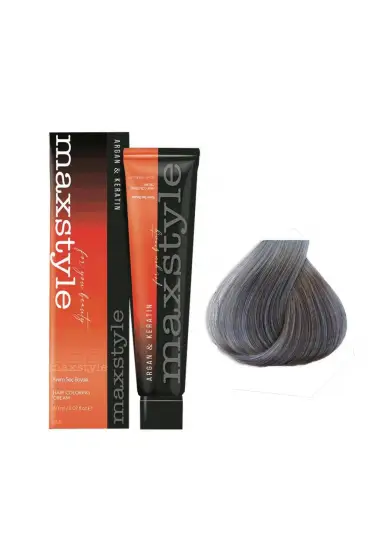 Maxstyle Argan Keratin Saç Boyası Gri  x 5 Adet + Sıvı oksidan 5 Adet