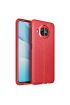  Xiaomi Redmi Note 9 Pro 5g Kılıf Focus Derili Silikon - Ürün Rengi : Kırmızı
