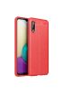  Samsung Galaxy A02 Kılıf Focus Derili Silikon - Ürün Rengi : Kırmızı