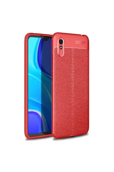  Xiaomi Redmi 9a Kılıf Focus Derili Silikon - Ürün Rengi : Lacivert