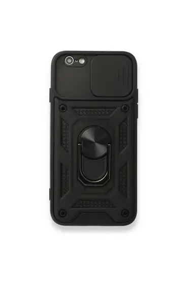  İphone 6 Kılıf Pars Lens Yüzüklü Silikon - Ürün Rengi : Siyah