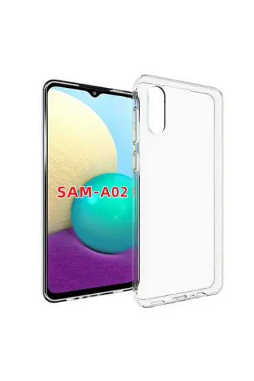  Samsung Galaxy A02 Kılıf Lüx  Silikon - Ürün Rengi : Şeffaf