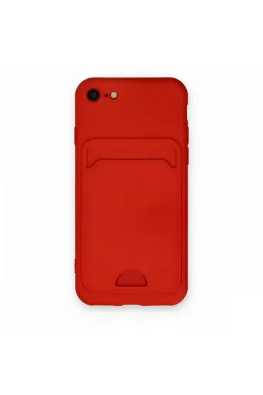  İphone 7 Kılıf Kelvin Kartvizitli Silikon - Ürün Rengi : Bordo