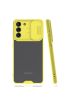  Samsung Galaxy S21 Kılıf Platin Kamera Koruma Silikon - Ürün Rengi : Sarı