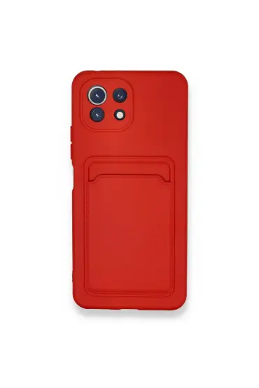  Xiaomi Mi 11 Lite Kılıf Kelvin Kartvizitli Silikon - Ürün Rengi : Bordo