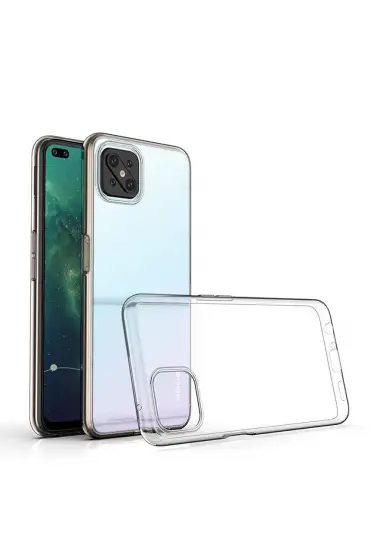  Oppo Reno 4 Lite Kılıf Deluxe 2mm  Silikon - Ürün Rengi : Şeffaf