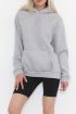 Kanguru Cep Oversize Sweat Gri - 3080.275.