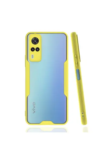  Vivo Y53s Kılıf Platin Silikon - Ürün Rengi : Sarı