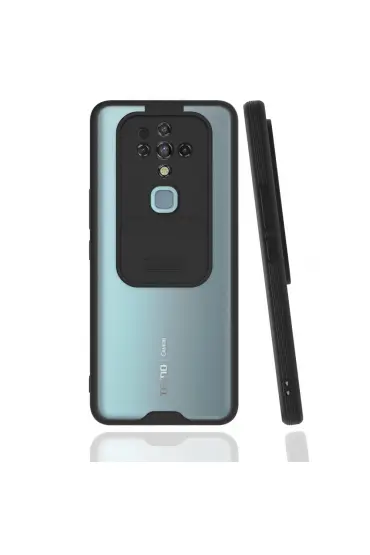  Tecno Camon 16 Kılıf Platin Kamera Koruma Silikon - Ürün Rengi : Siyah