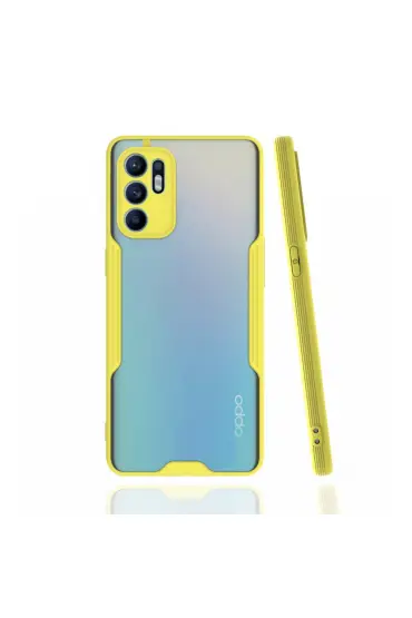  Oppo Reno 6 Kılıf Platin Silikon - Ürün Rengi : Sarı